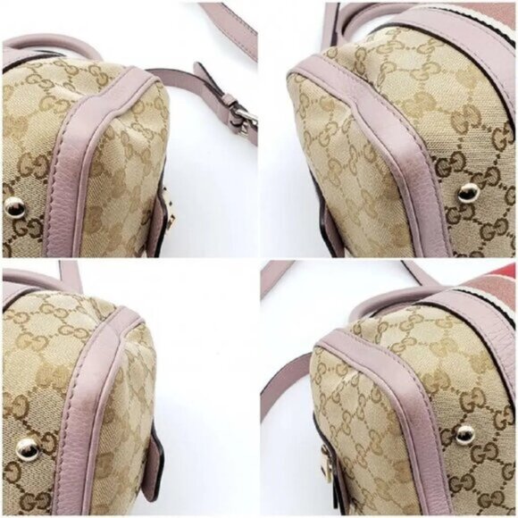 Gucci Canvas Small Vintage Boston Hand Bag 535-081825 - Picture 10 of 14